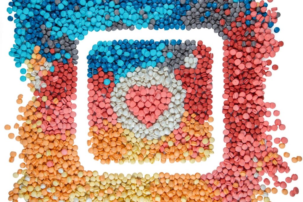 Makaronlarla Instagram simgesi